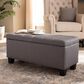 Baxton Studio Fera Storage Ottoman in Gray, , large