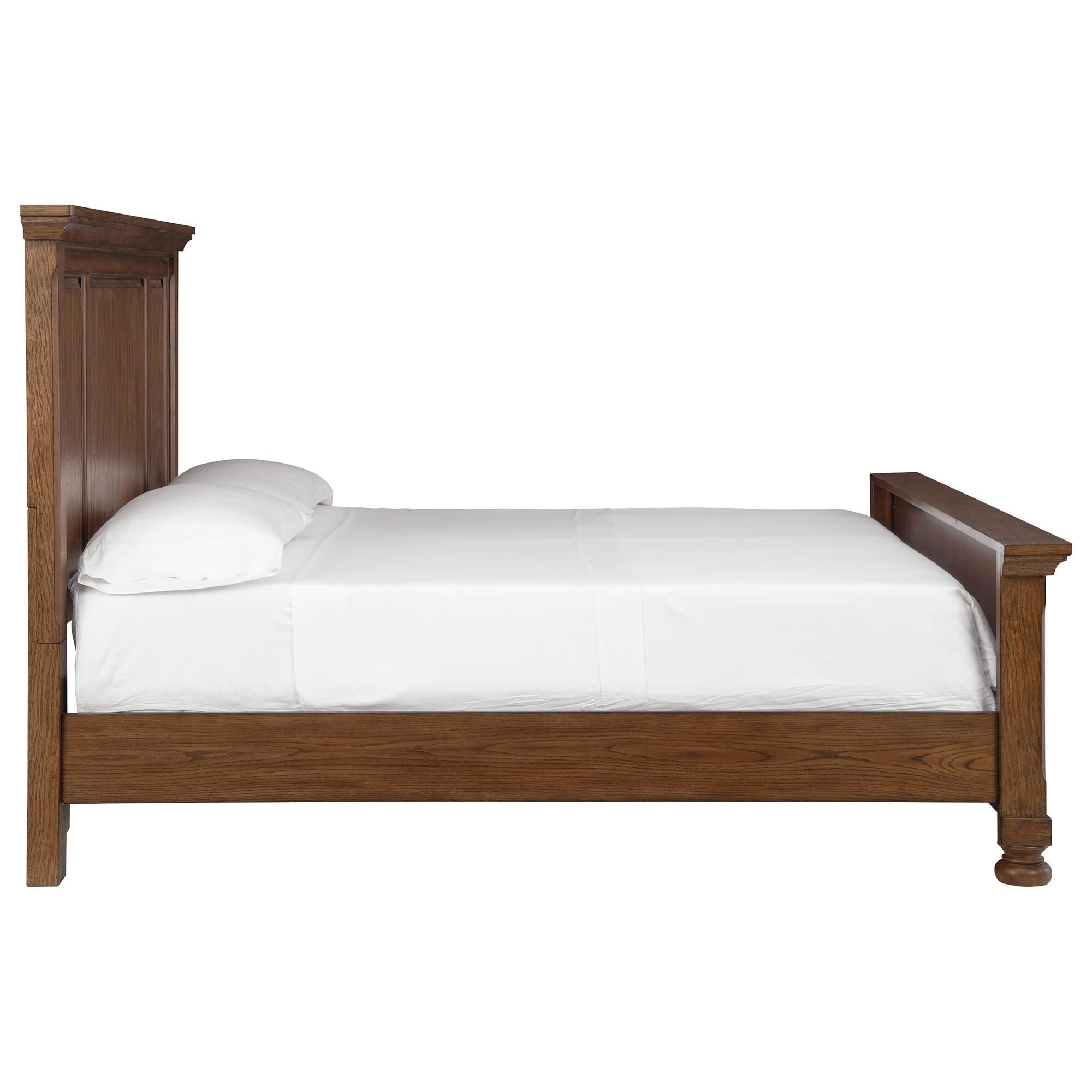 Ashley Zackaryn 5 Piece Queen Bedroom Set in Warm Brown with Panel