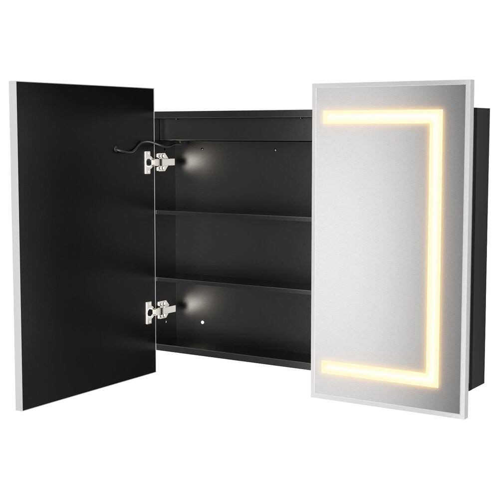 HOMLUX 36" x 30" Bathroom Medicine Cabinet with Mirror in Silver, , large
