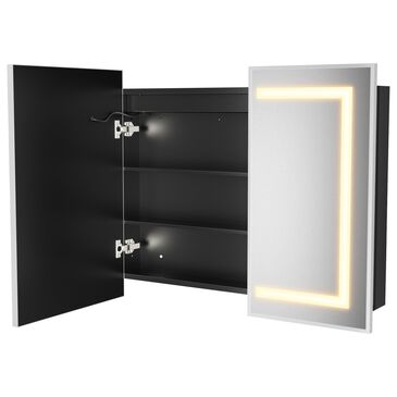 HOMLUX 36" x 30" Bathroom Medicine Cabinet with Mirror in Silver, , large