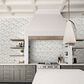 Dal-Tile Sublimity Daphne White Hypnotic 11" x 12" Marble Mosaic Sheet, , large