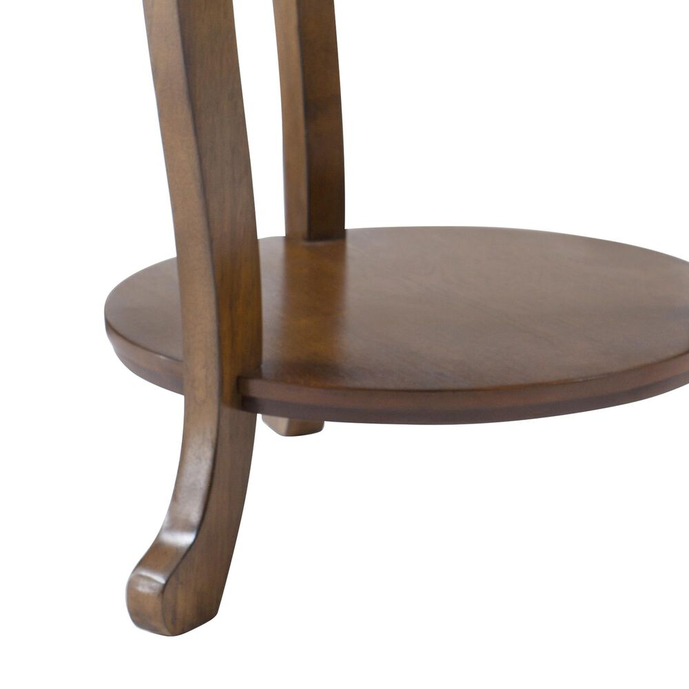 Linon Home Decor Aubert Round Side Table in Hazelnut, , large