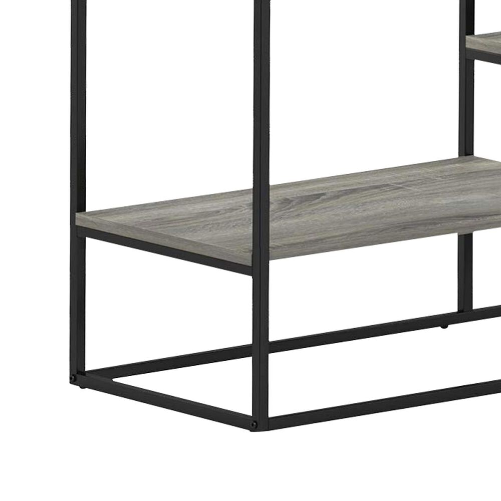 HOMLUX 70" TV Stand with 2 Open Storage Shelves in French Oak Grey, , large
