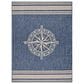 L&R Resources Seaside 1"10" x 3" Navy and White Indoor/Outdoor Area Rug, , large