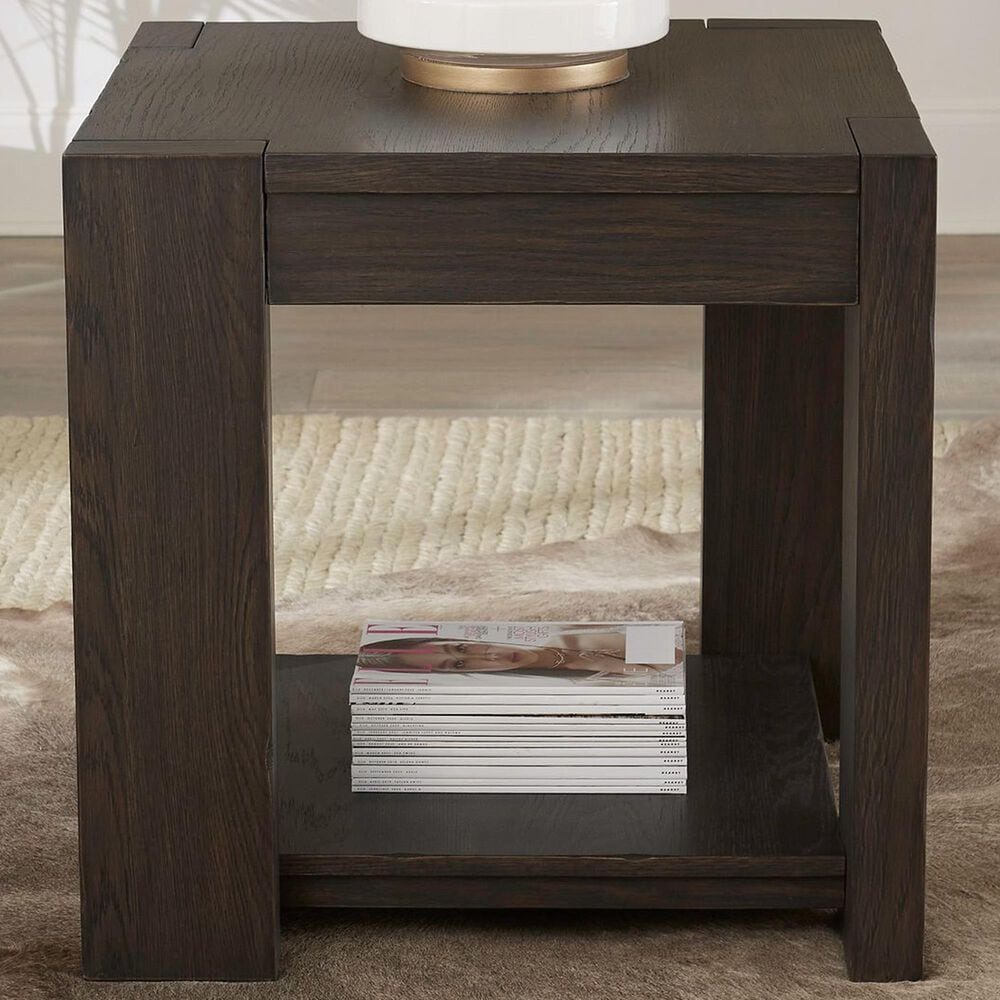 Belle Furnishings Lennox Hill Square End Table in Bark, , large