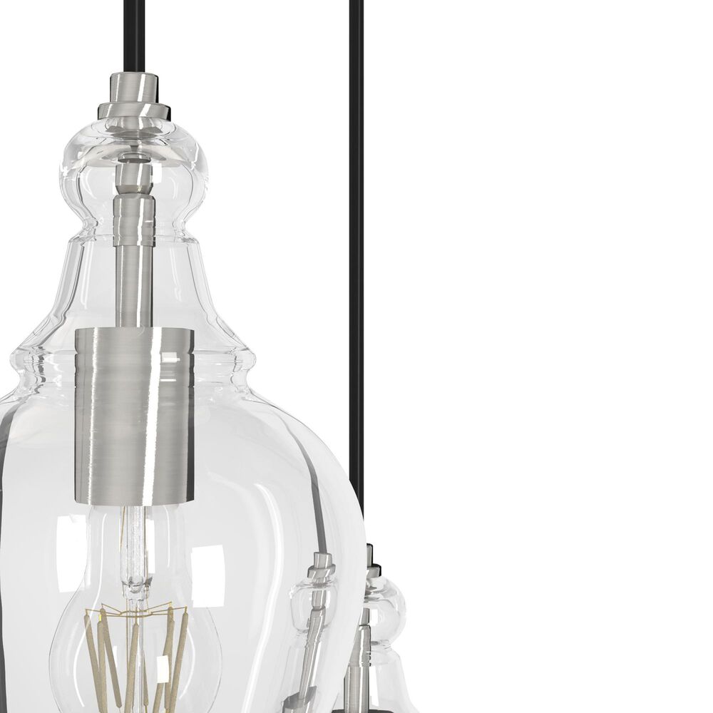 Hunter Maple Park 5-Light Cluster in Brushed Nickel, , large