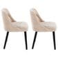 Lumisource Rina Side Chair with Light Brown Cushion in Black (Set of 2), , large