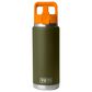 YETI Rambler 26 Oz Water Bottle with Color-Blocked Straw Cap in Olive and King Crab Orange, , large