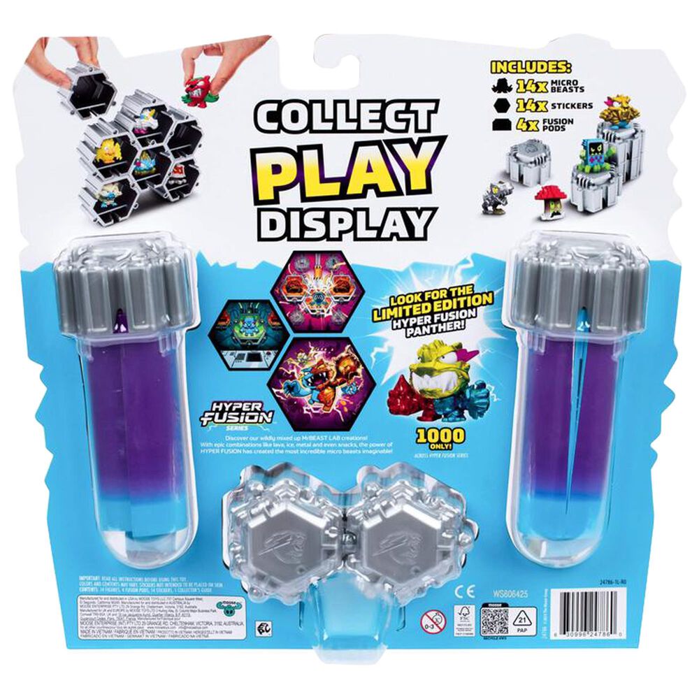 Mr. Beast Lab Swarms Mega Lab Series 3 with 14 Micro Beasts Assorted Figures - Milk Bones in Multicolor, , large