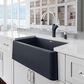 Blanco Ikon 30" Apron Single Bowl Farmhouse Sink in Anthracite, , large