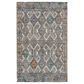 Feizy Arazad 5" x 8" Black and Tangerine Area Rug, , large