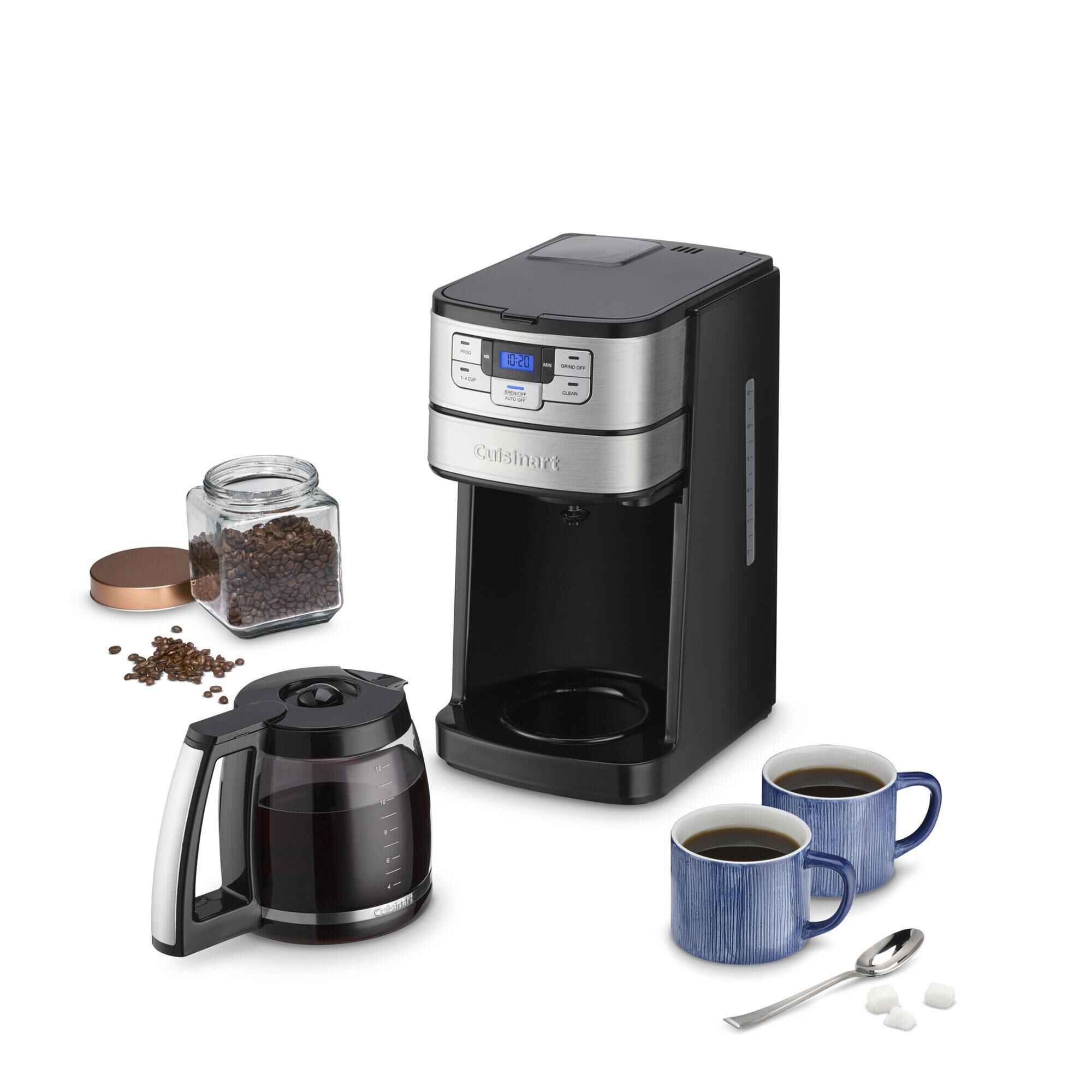 Cuisinart 12-Cup Automatic Grind and Brew Coffee Maker in Black