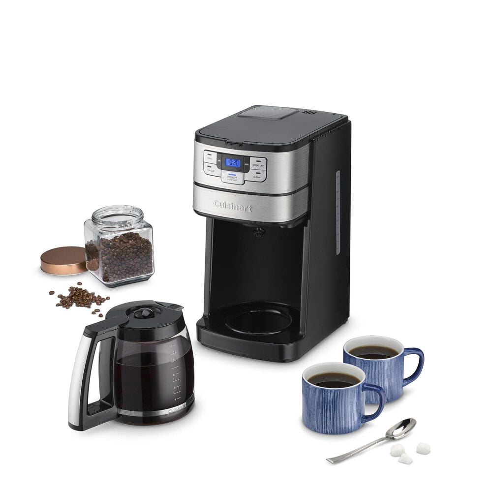 Cuisinart 12-Cup Automatic Grind and Brew Coffee Maker in Black and Stainless Steel, , large