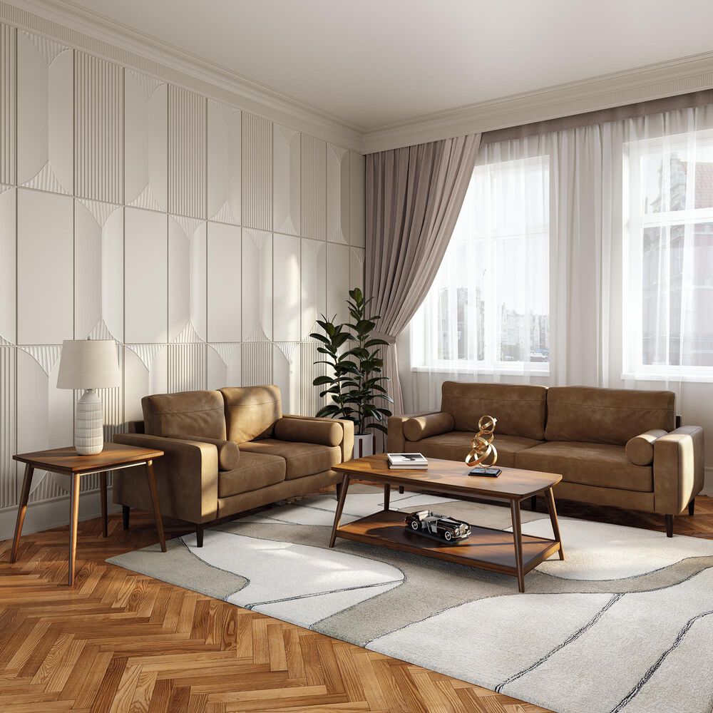 Ashley 7-Piece Living Room Set in Caramel, , large