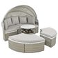 HOMLUX Patio Furniture Round Outdoor Sectional Sofa Set in Grey, , large