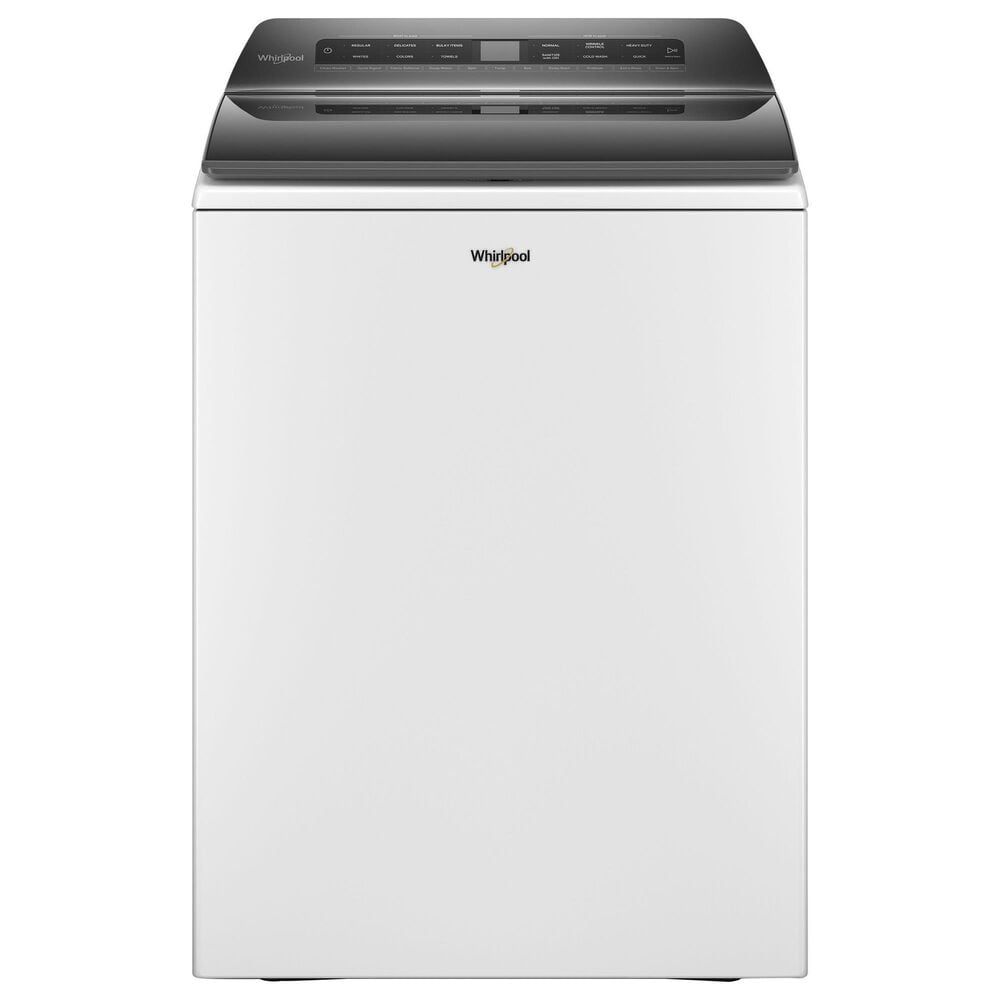 Whirlpool 5.3 Cu. Ft. Top Load Washer and 7.4 Cu. Ft. Top Load Gas Dryer Laundry Pair in White, , large