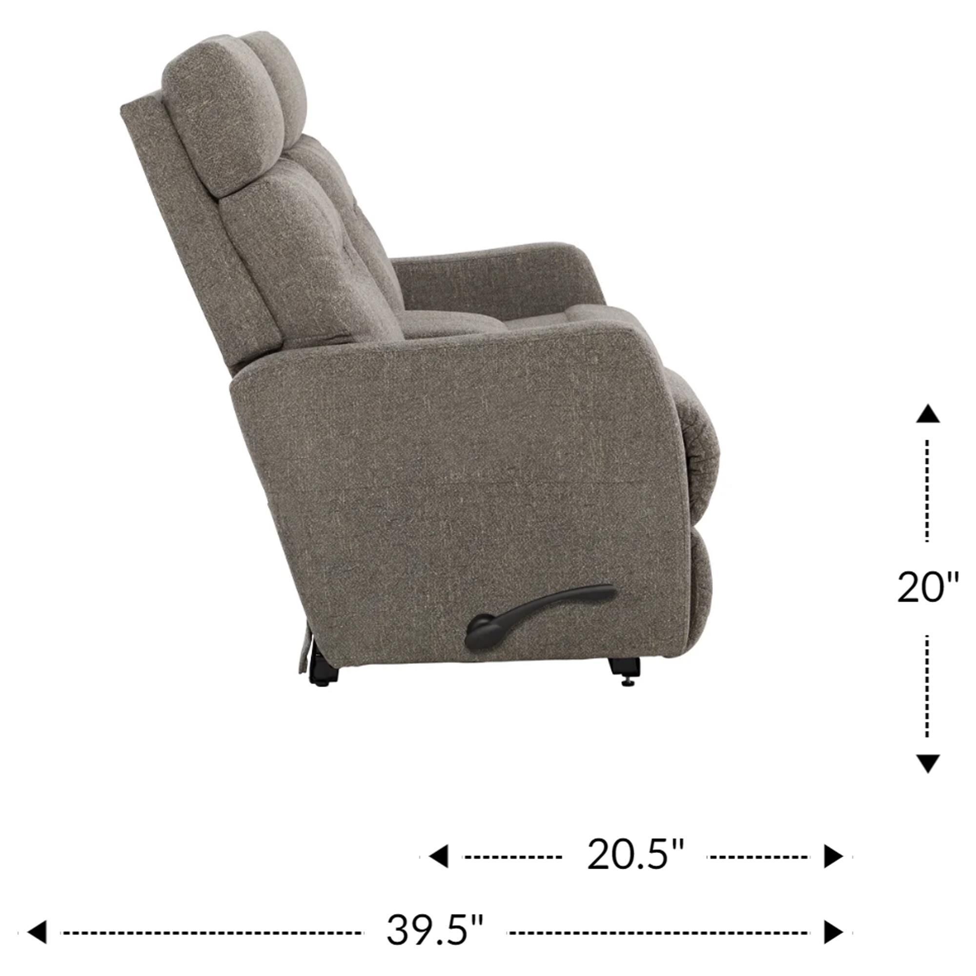 La-Z-Boy Lennon Wall Manual Reclining Loveseat with Console in Granite