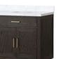 Lexora Home Abbey 84" Double Bathroom Vanity in Brown Oak with 2 cm White Carrara Marble Top and Rectangular Sinks, , large