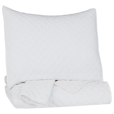 Signature Design by Ashley Ryter 3-Piece King Coverlet Set in White, , large