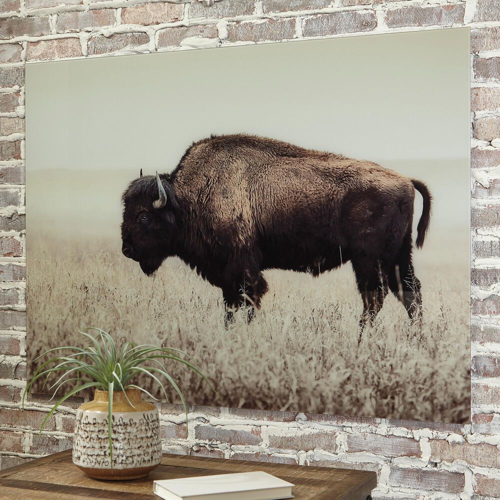 Ashley Brutus 36" x 48" The Bison Wall Art in Sepia, , large