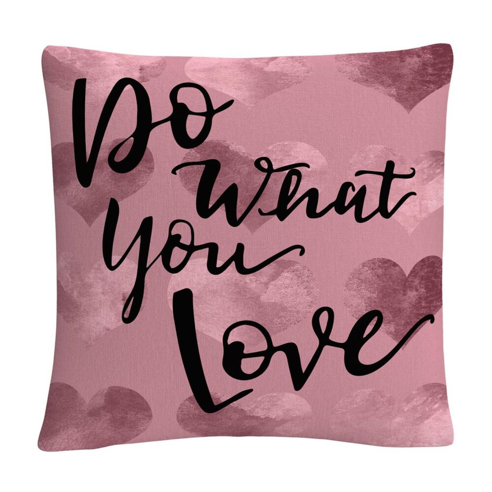 Timberlake ABC "Do What You Love Pink" 16 X 16 Decorative Throw Pillow, , large