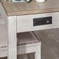 Signature Design by Ashley Skempton 4-Piece Counter Height Table Set in Beige, , large