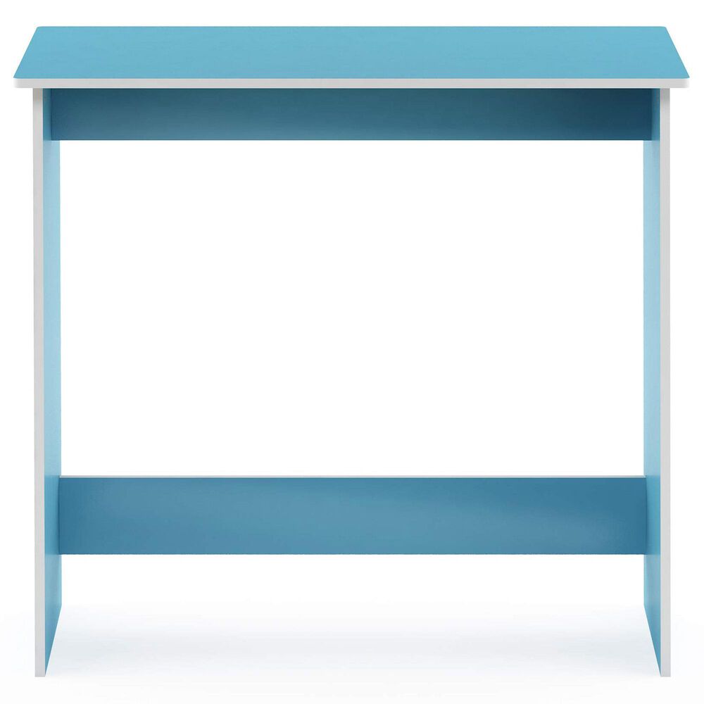 HOMLUX Modern Computer Desk in Light Blue and White, , large