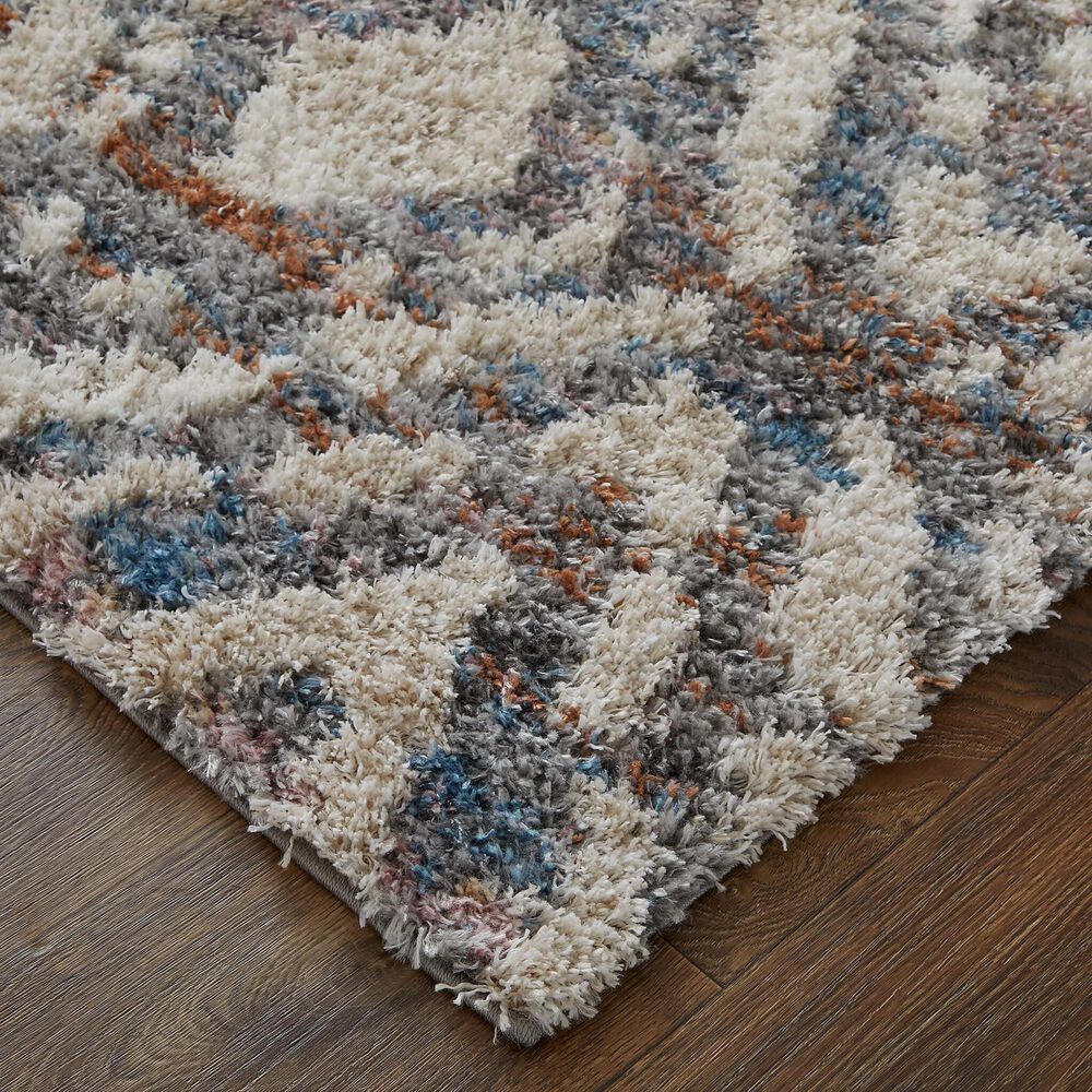 Feizy 39IAF Mynka Gray / Multi 7&#39;11&quot; x 10&#39; Area Rug, , large