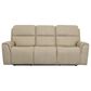 Flexsteel Jarvis Power Reclining Sofa with Headrests in Parchment, , large