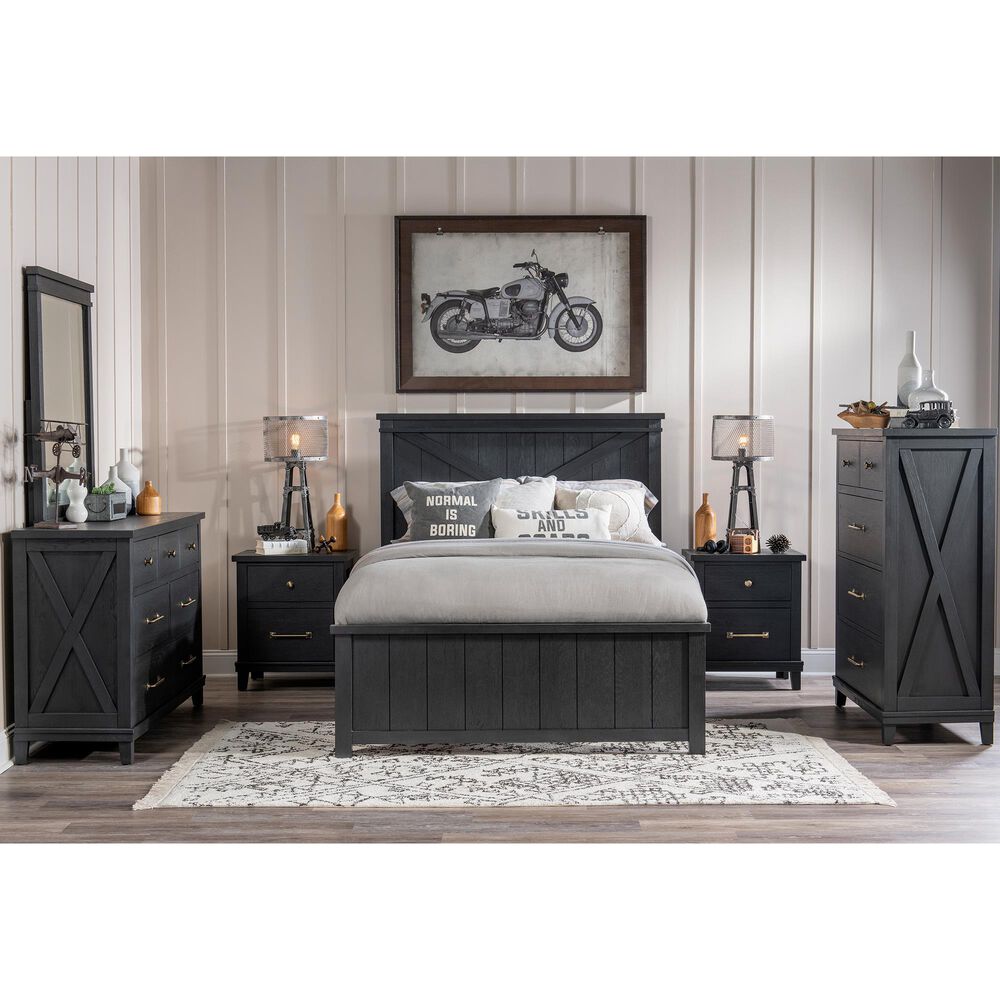 Legacy Classic Flatiron 4-Piece Full Trundle Bedroom Set in Midnight, , large