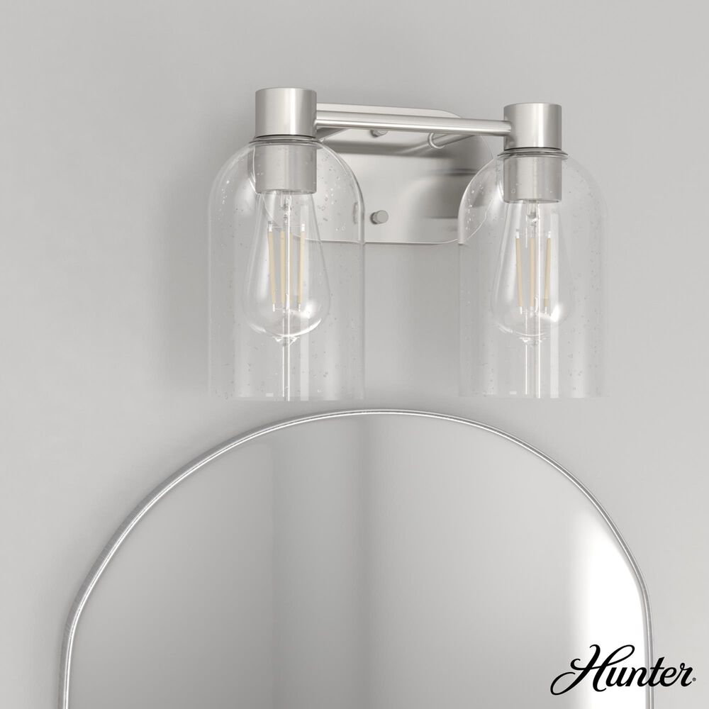 Hunter Lochmeade 2-Light Vanity in Brushed Nickel, , large