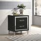 Coaster Lucia 2-Drawer Nightstand in Black and Chrome, , large