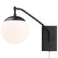 Golden Lighting Glenn 1-Light Articulating Wall Sconce in Matte Black, , large