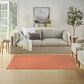 Nourison Twist Reversible 4" x 6" Coral Indoor/Outdoor Area Rug, , large