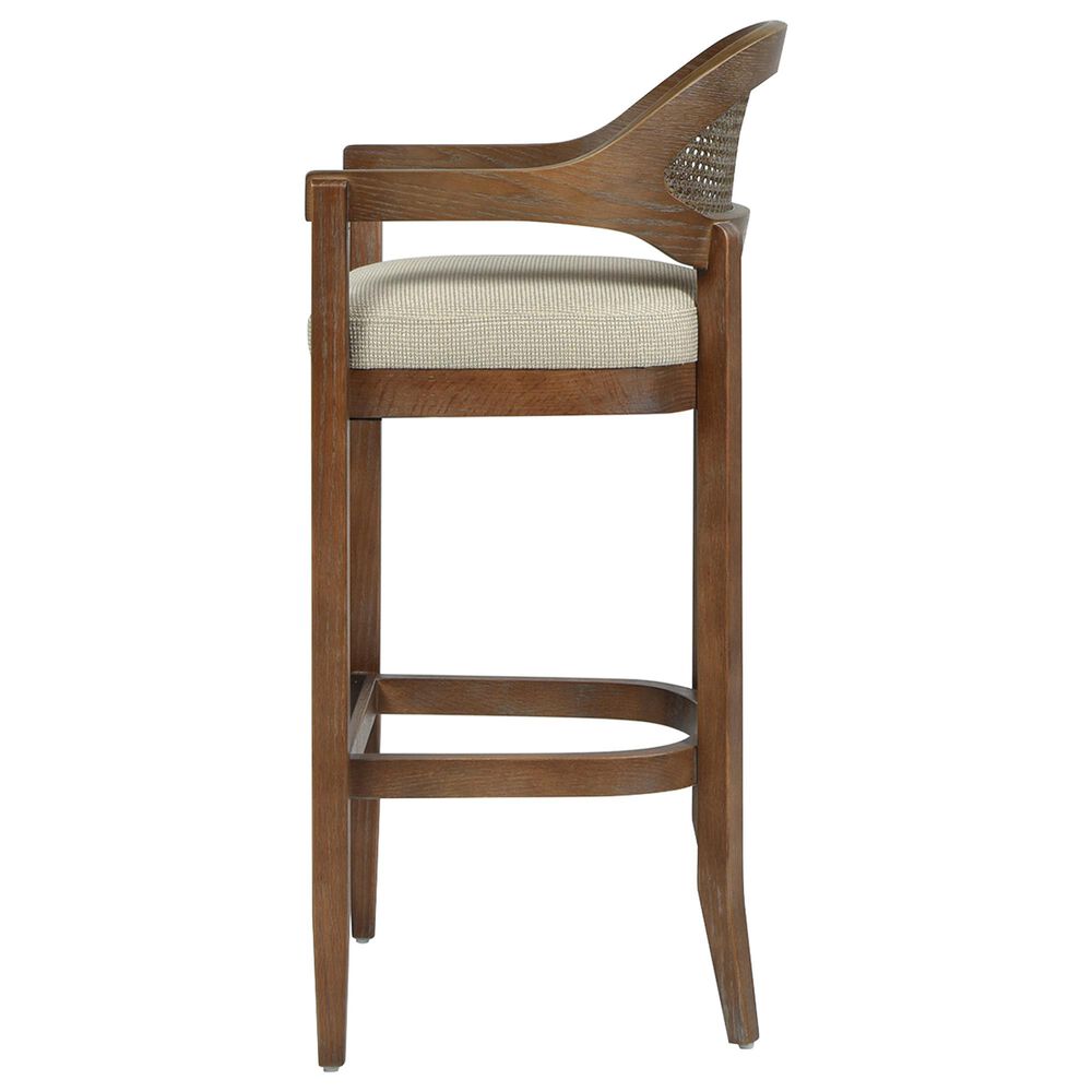 Jennifer Taylor Home Americana 30.5" Bar Stool with Taupe Beige Cushion in Natural, , large