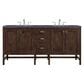 James Martin Vanities Addison 72" Double Bathroom Vanity in Mid Century Acacia with 3 cm Charcoal Soapstone Quartz Top and Rectangular Sinks, , large
