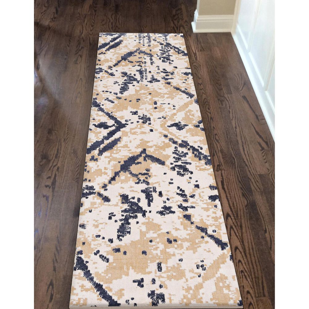 Radici USA Dora 2&#39;6&quot; x 10&#39; Champagne, Beige and Tan Runner, , large