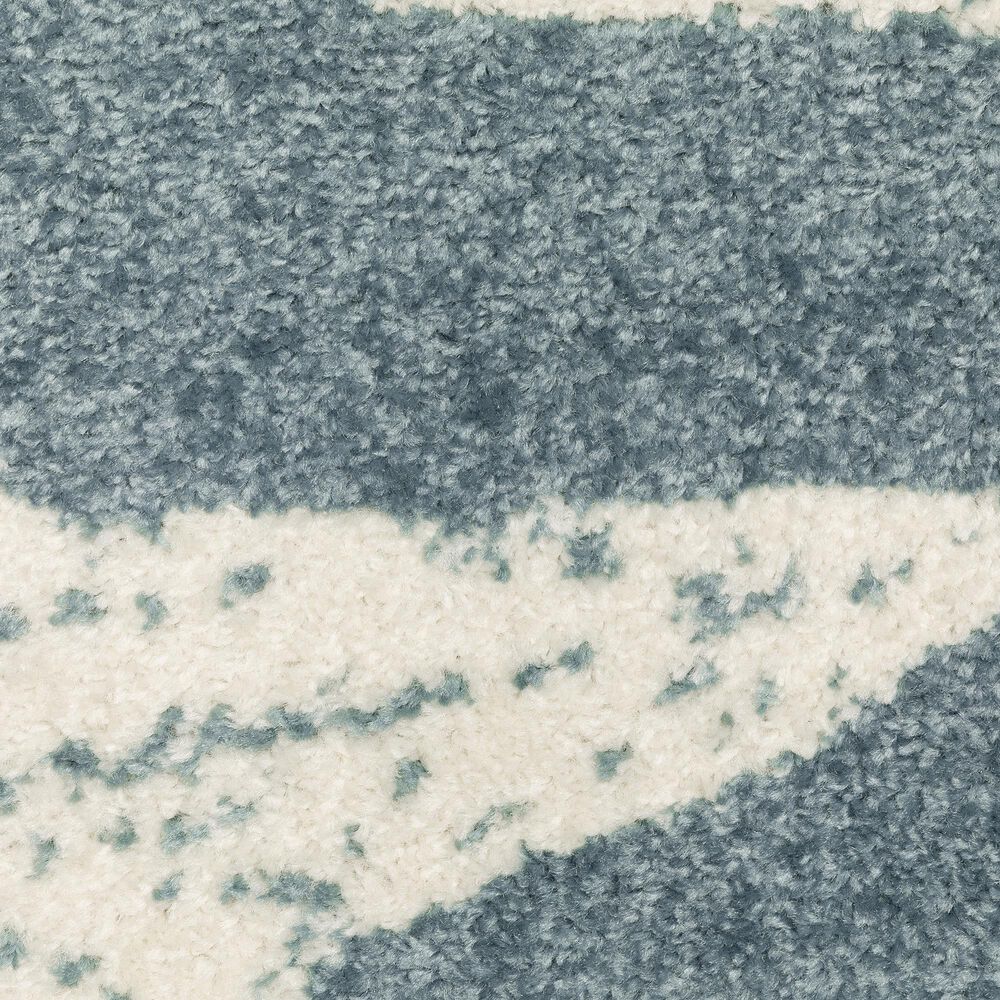 ROW by Oriental Weavers Quinn Starfish Blue and Ivory 5'3" x 7' Area Rug, , large
