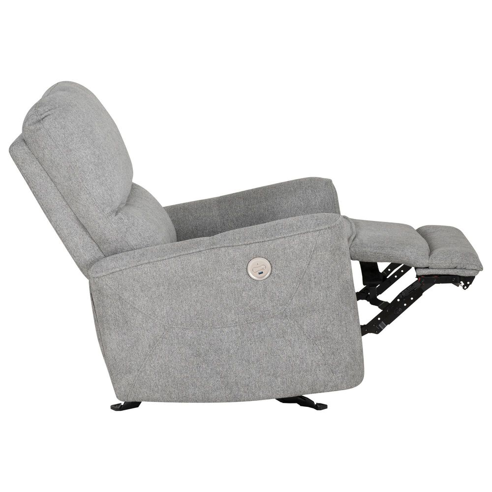 Linon Home Decor Colton Power Recliner in Grey, , large