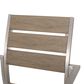 Hearth and Haven Outdoor Dining Chair with Faux Wood Seat in Natural and Silver (Set of 2), , large