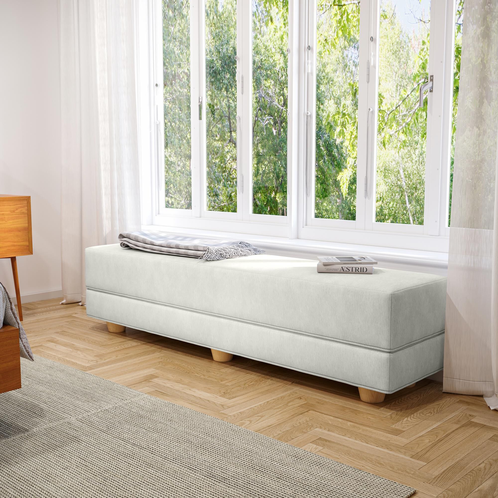 Jaxx Camden Twin Fold-Out Bench in Ice