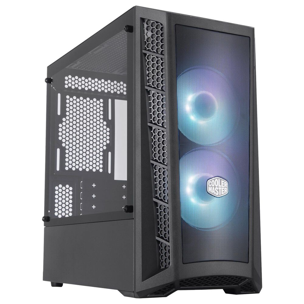 Cooler Master MasterBox MB311L ARGB Airflow Micro-ATX Tower with Dual ARGB Fans, Fine Mesh Front Panel, Mesh Intake Vents, Tempered Glass Side Panel & ARGB Lighting System, , large