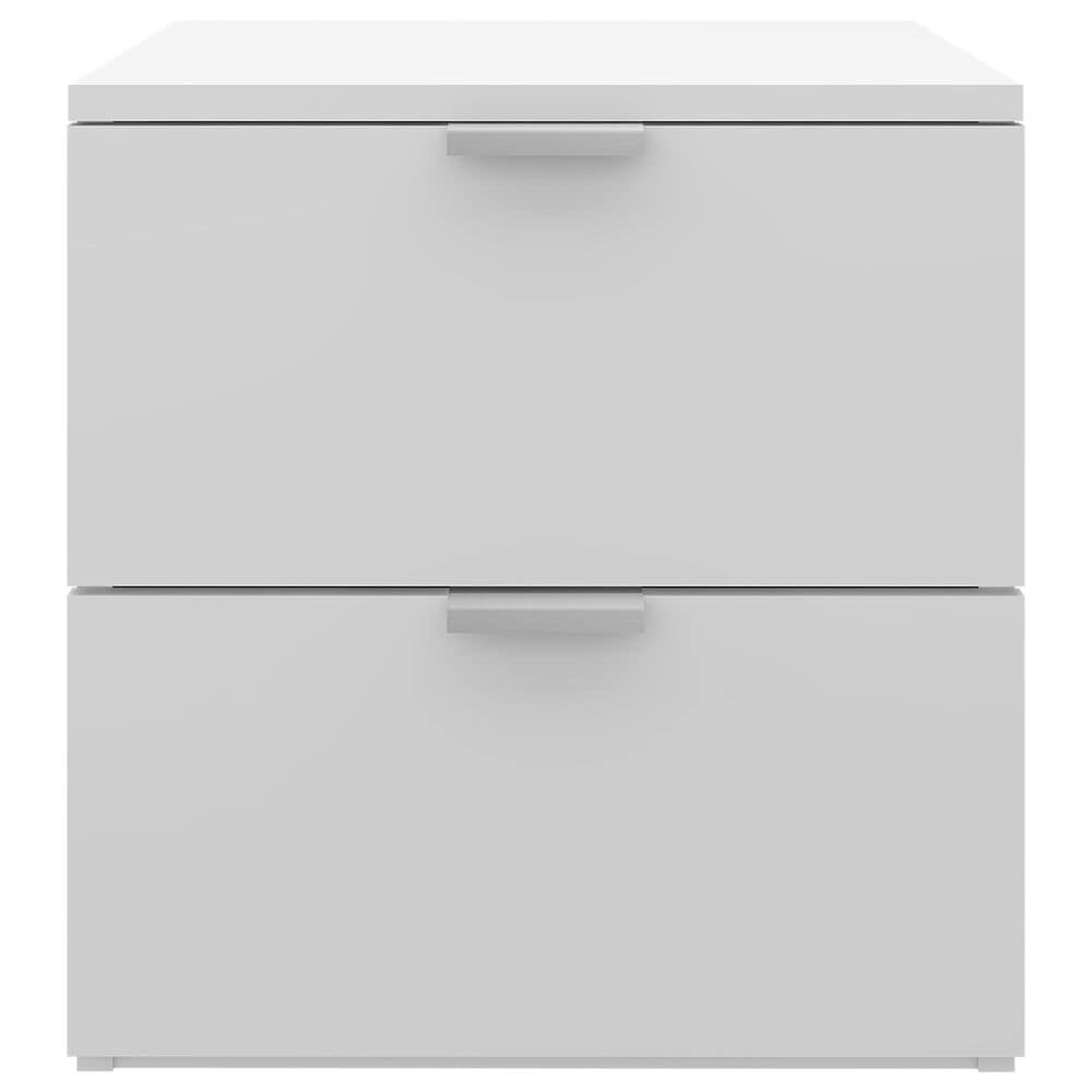 The Monday Company Delma 2-Drawer Nightstand in Matte White &#40;Set of 2&#41;, , large