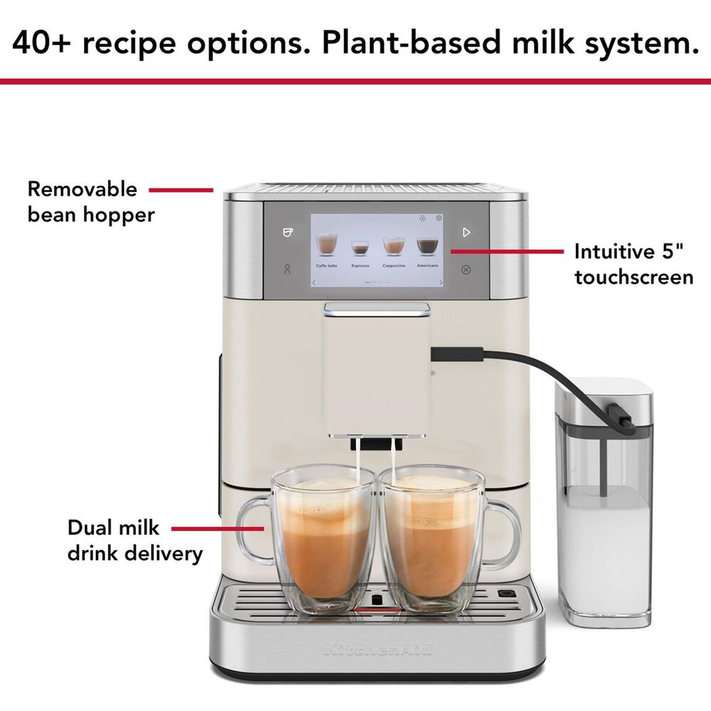 KitchenAid Full Automatic Espresso Machine in Porcelain White, , large