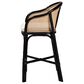 Baxton Studio Miranda Counter Stool in Black and Natural Brown, , large