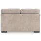 Ashley High Profile Stationary Loveseat in Taupe, , large