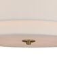 Vaxcel Burnaby 4-Light Semi-Flush Mount with White Linen Shade in Matte Brass, , large