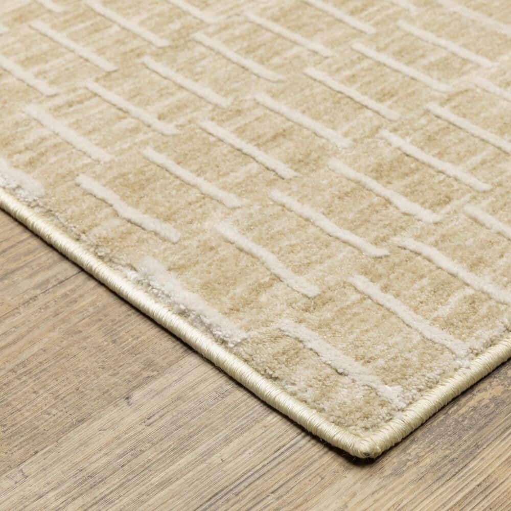 Oriental Weavers Oliver Gold and Beige 2'3" x 7'6" Runner, , large