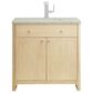 James Martin Vanities Gracyn 36" Single Bathroom Vanity in Coastal Driftwood with 3 cm Victorian Silver Quartz Top and Rectangular Sink, , large
