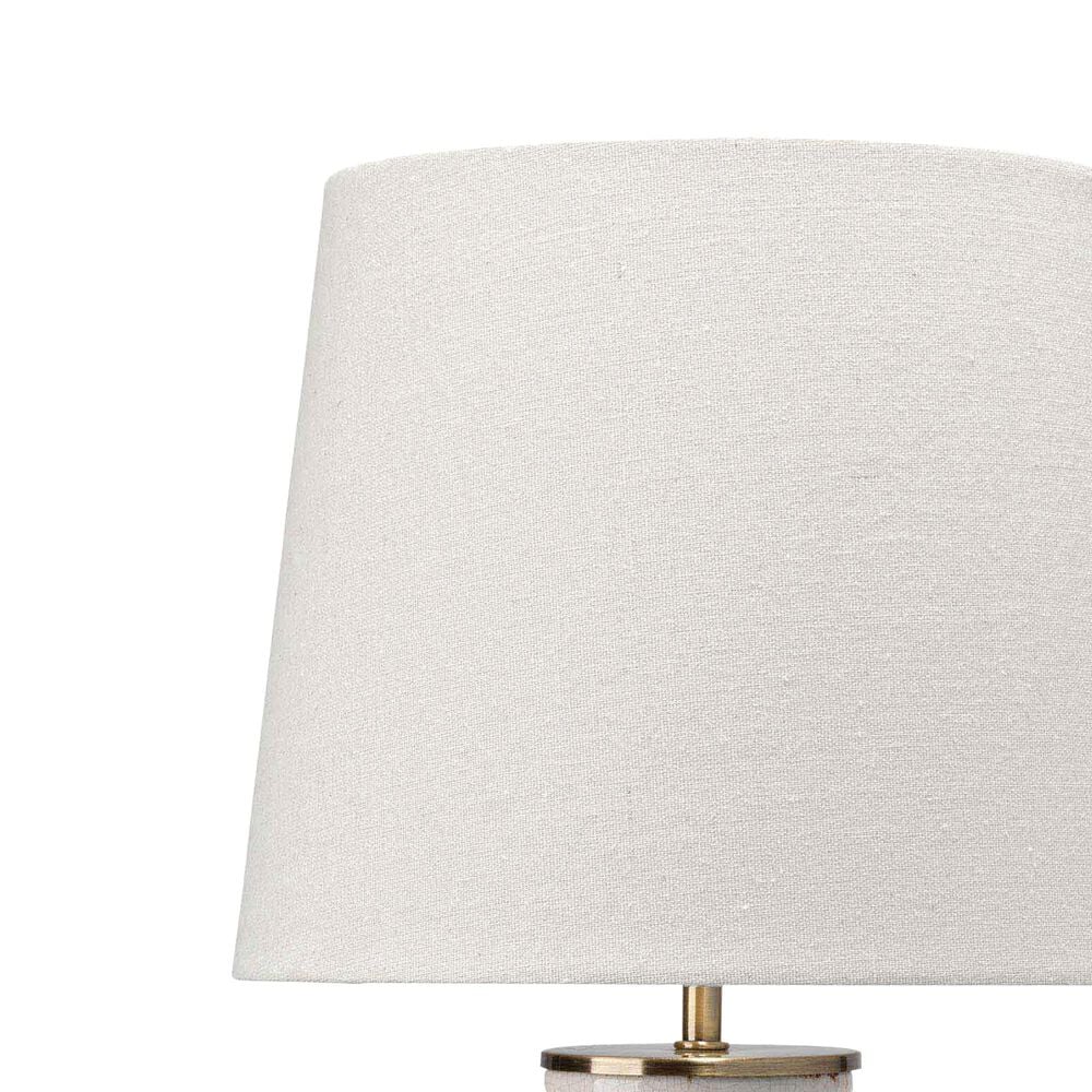 Splendor Living Piper Ceramic Table Lamp in Cream and Antique Brass, , large